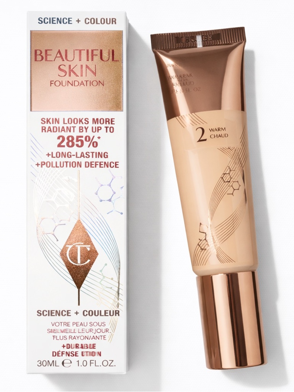 Charlotte Tilbury Beautiful Skin Foundation - Warm 2 Beige